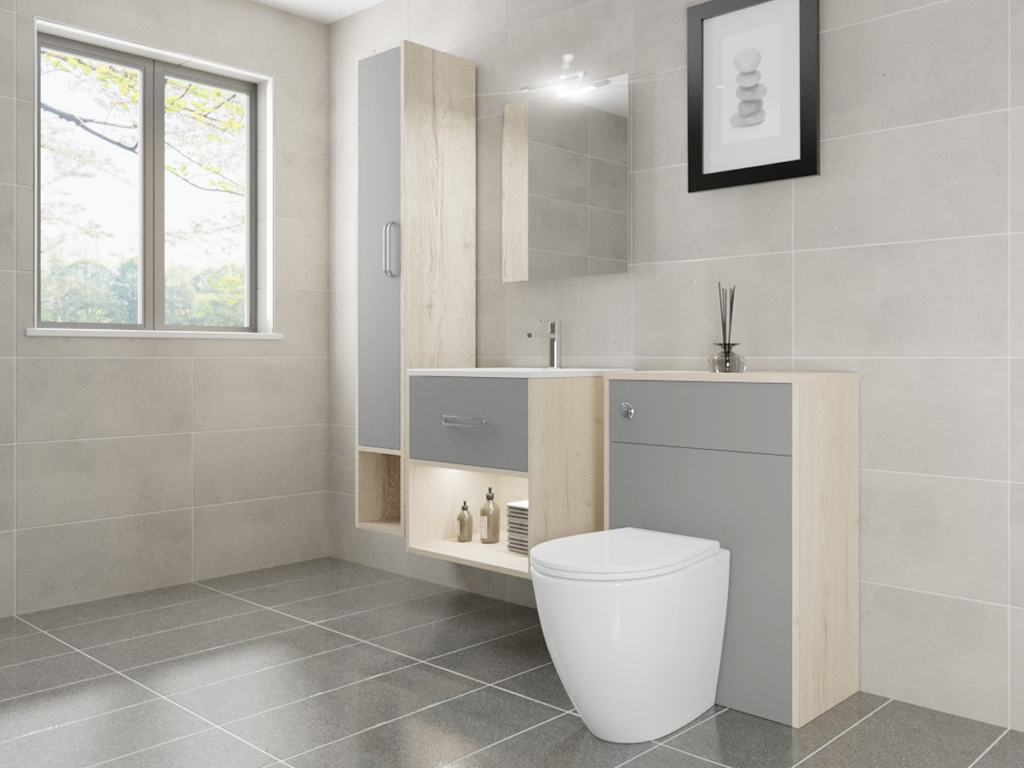 Design Apri Grey Mist Bathroom