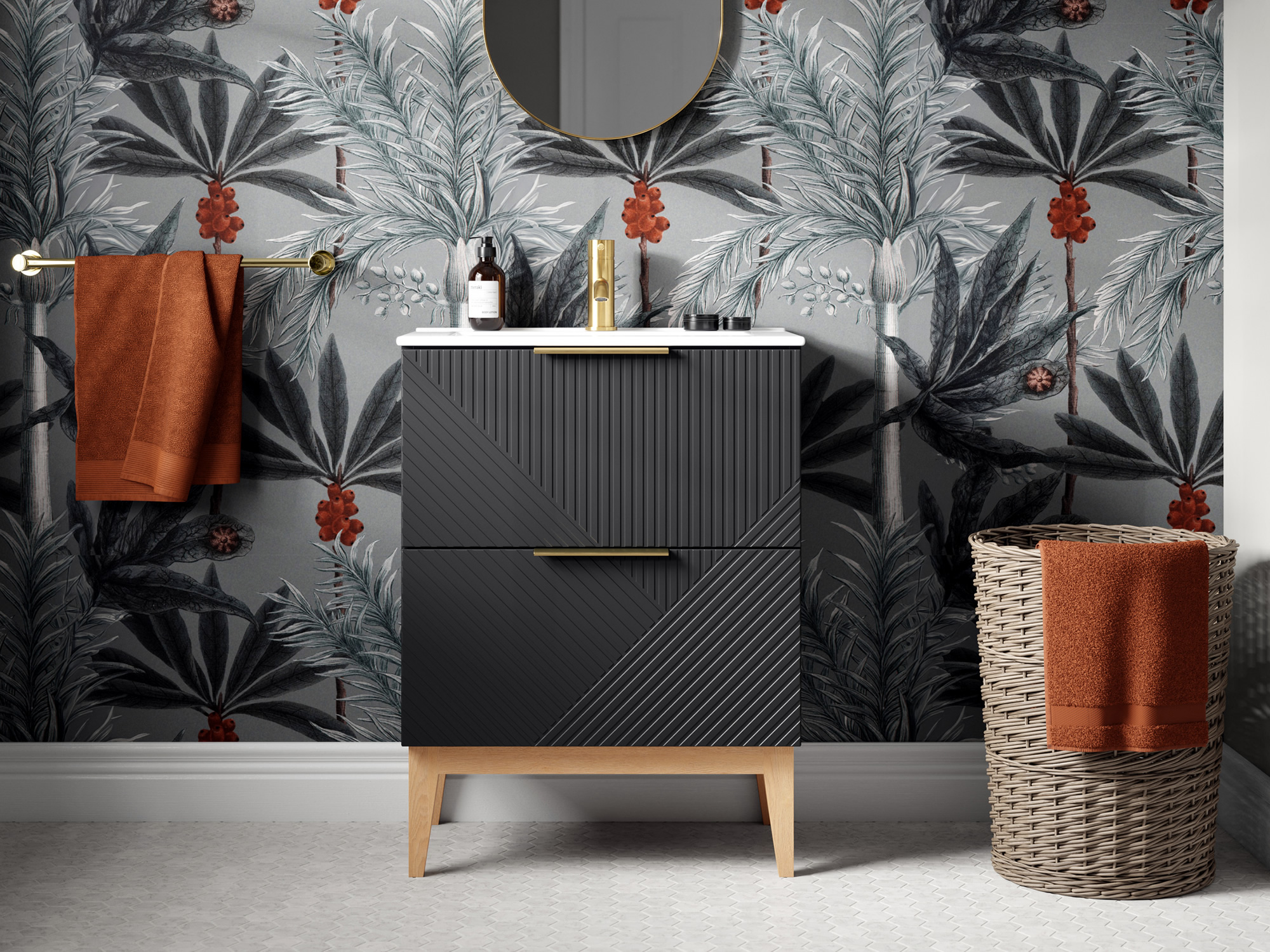 Ligne Graphite Grey Bathroom