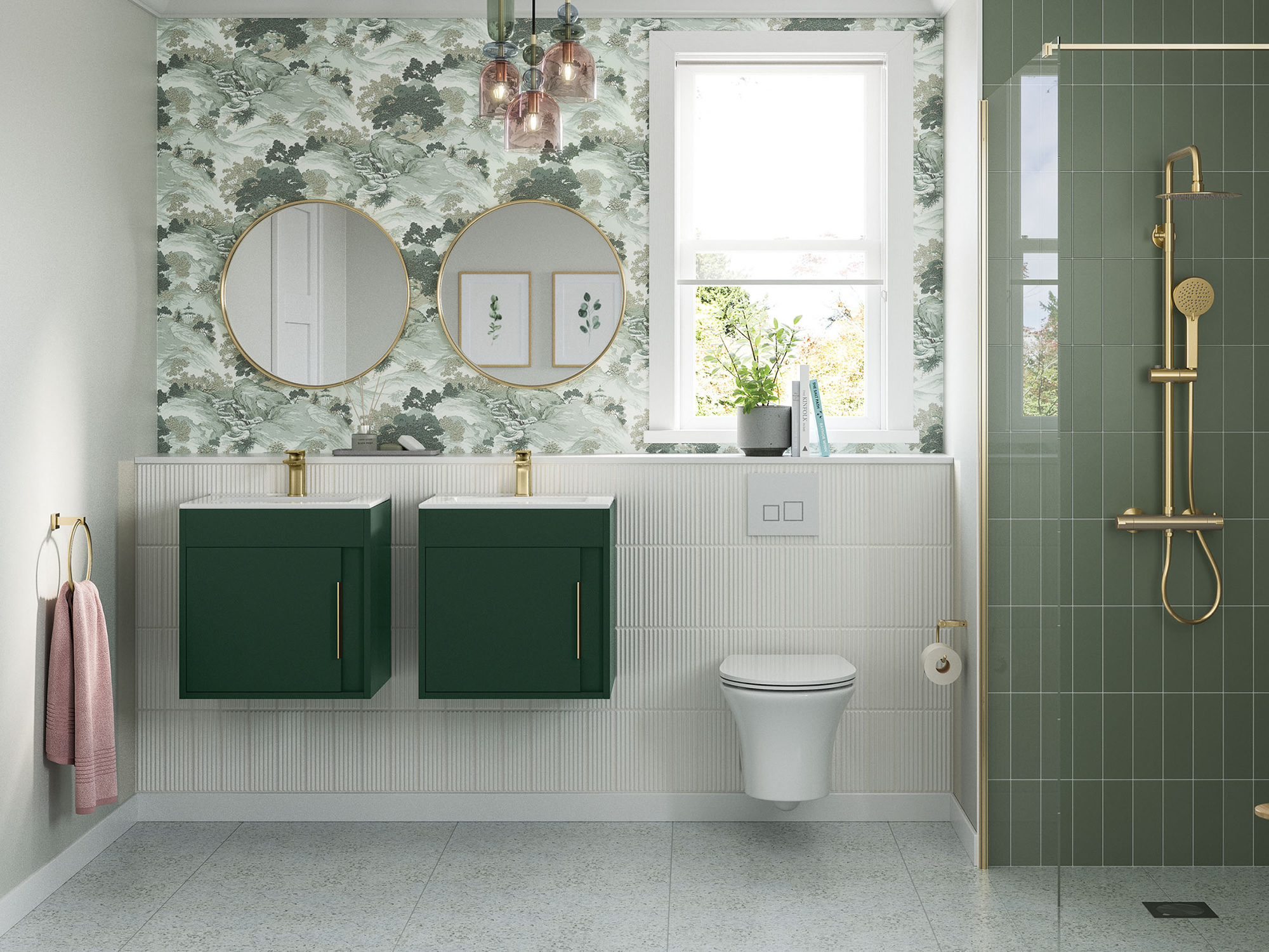 Elements Conifer Green Bathroom
