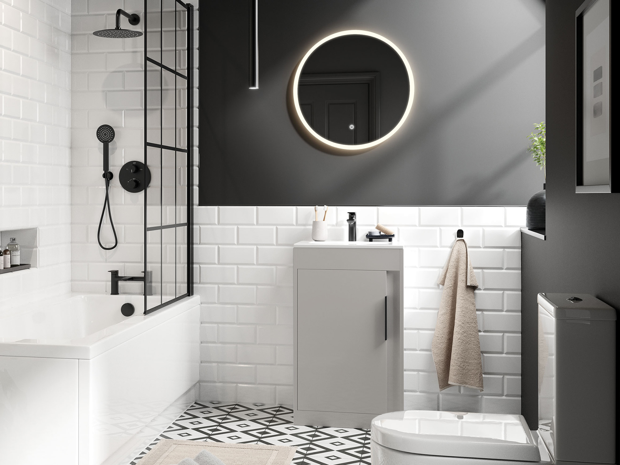 Elements Light Grey Bathroom