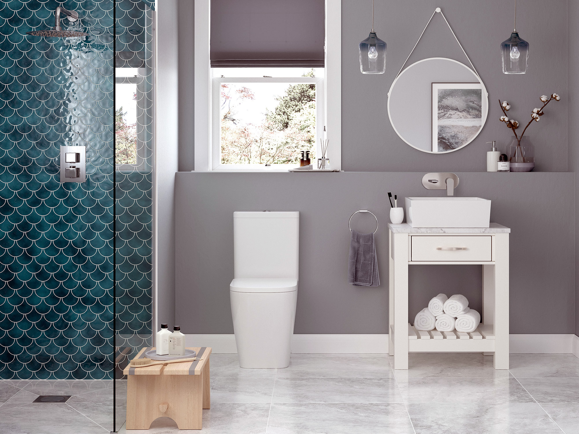 Manhattan White Ash Bathroom