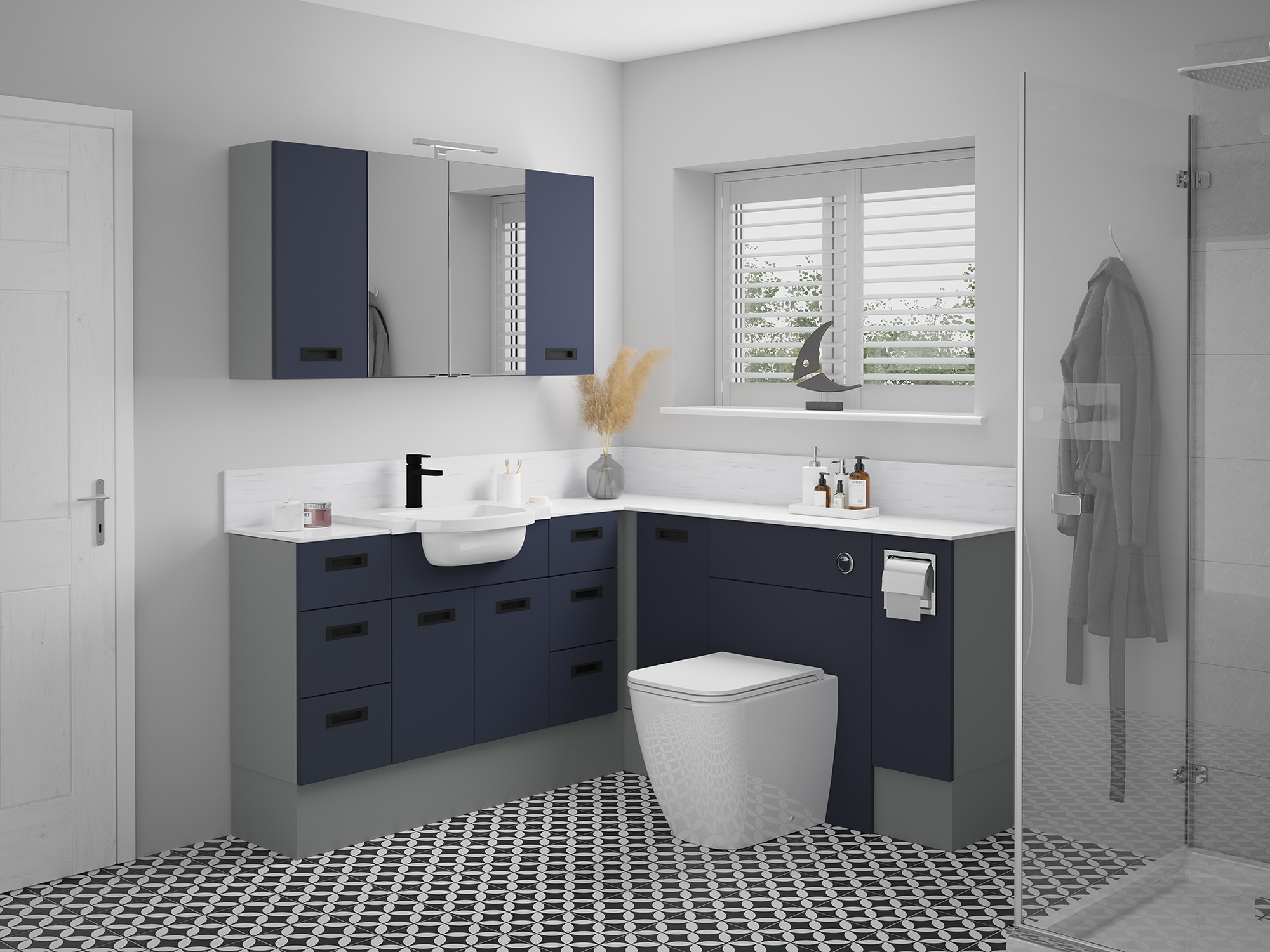 Space Metro Indigo Bathroom