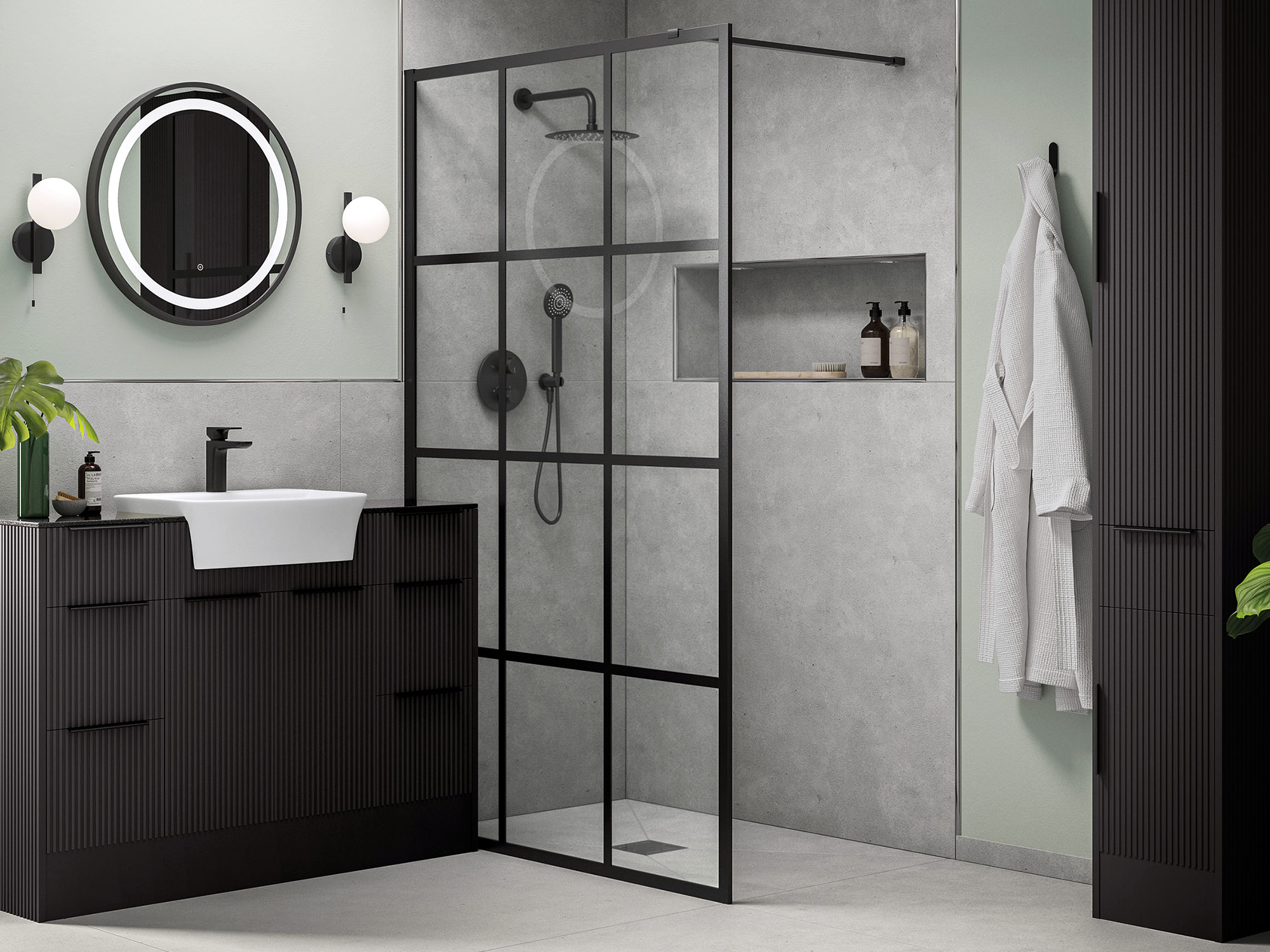 Texture Graphite Grey Bathroom