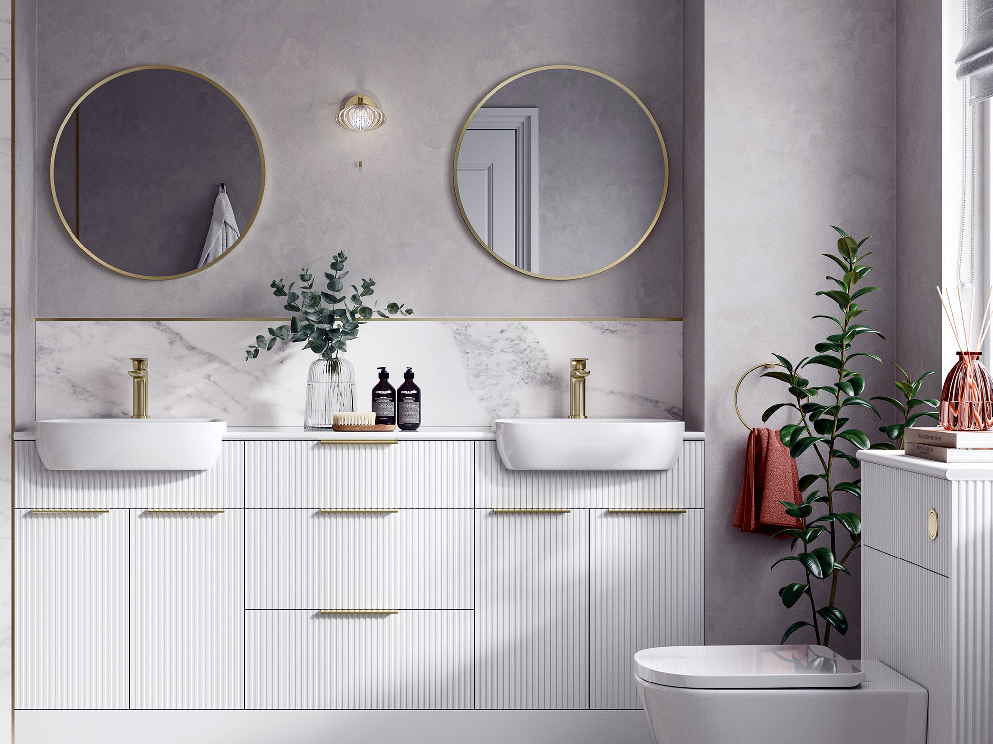 Texture White Bathroom