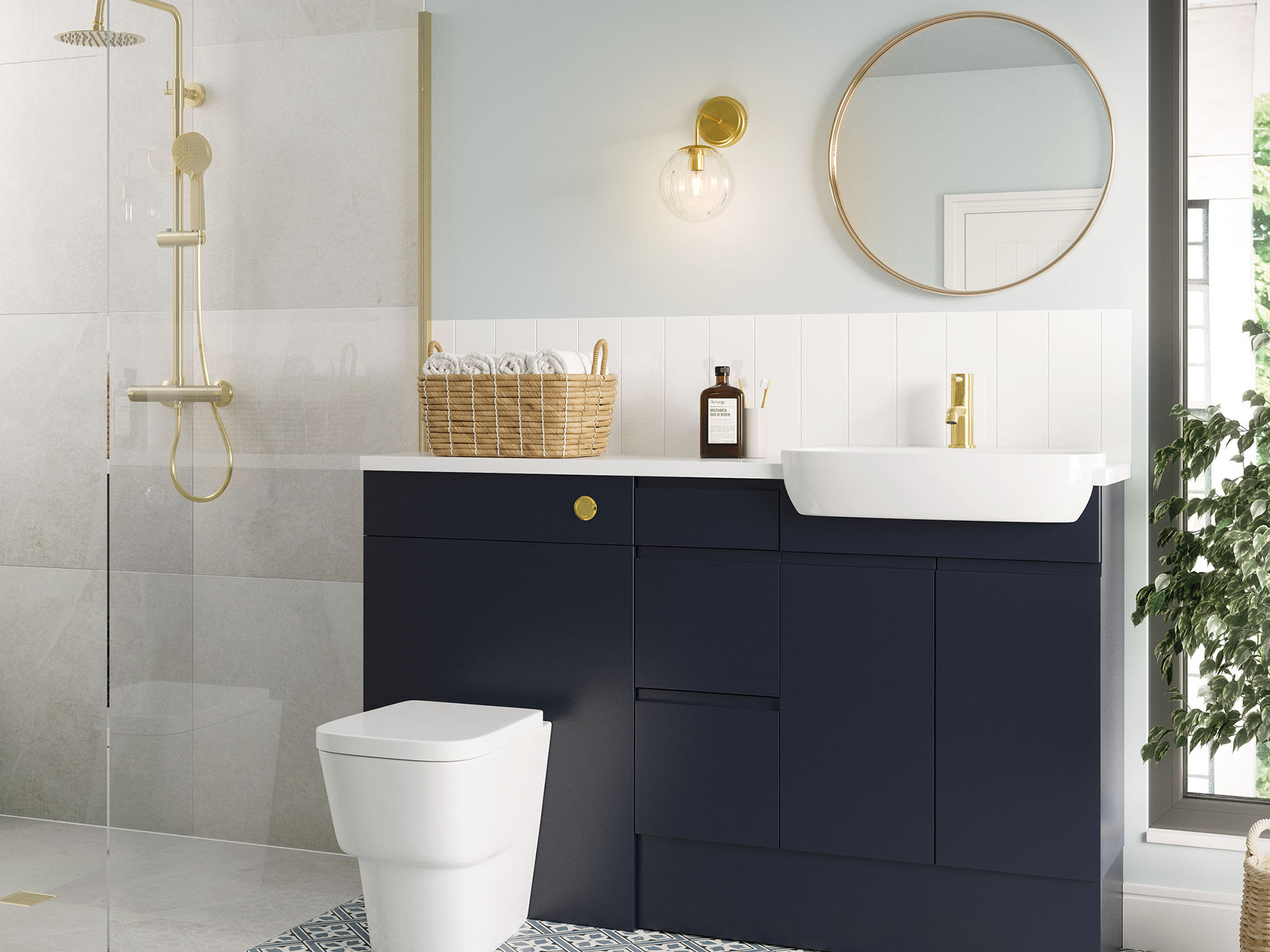 Valesso Indigo Blue Bathroom